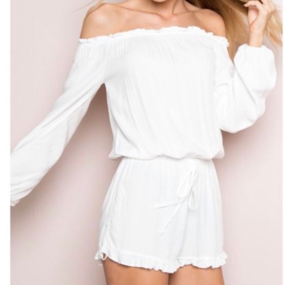 White brandy Melville romper